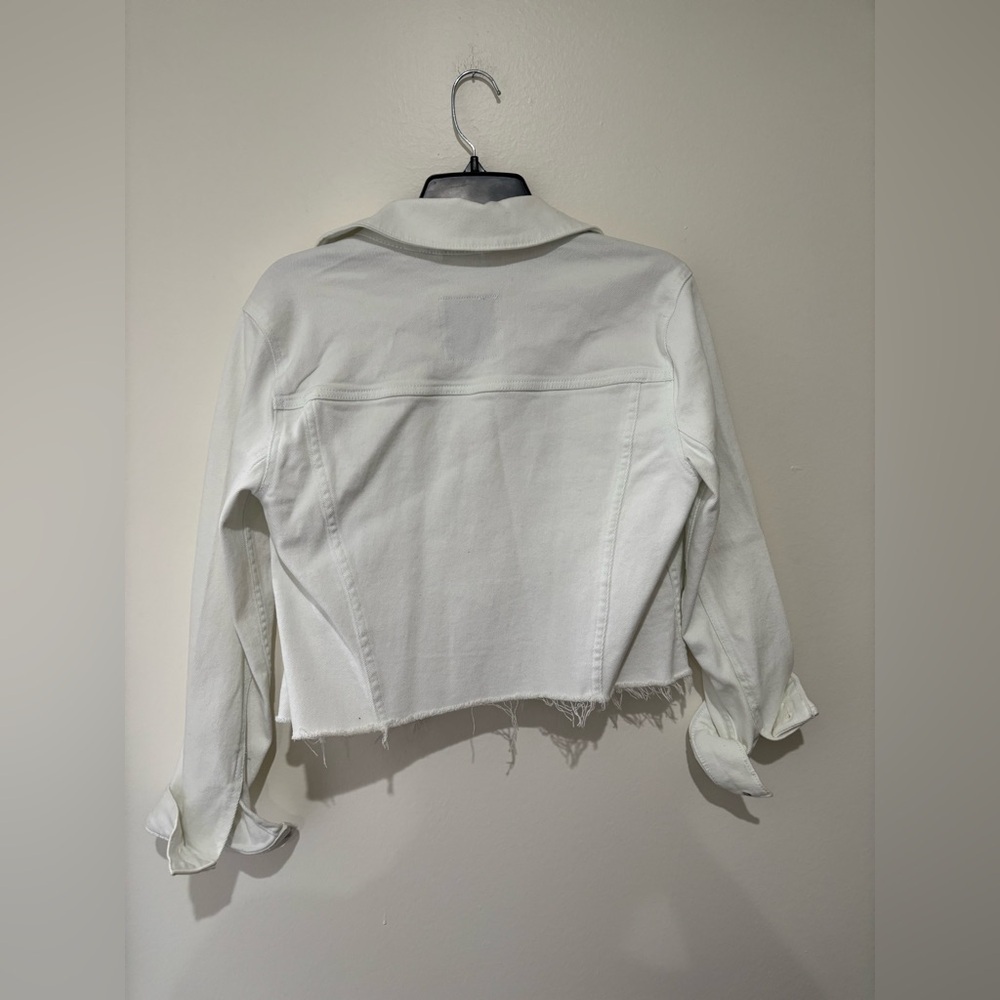 Hollister White Denim Jacket size medium - Picture 4 of 5